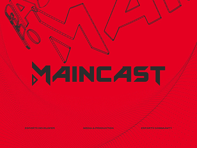 maincast logo typeface & identity used and unused 2019 branding broadcast csgo design dota2 esports key art keyimage letters logo typography