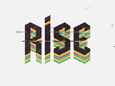 Rise design font illustration letters logo sign typography