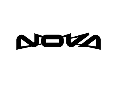 Nova design letters sign typography