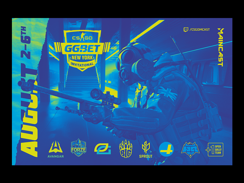 New York Invitational 2019 league illustration csgo broadcast design logo esports
