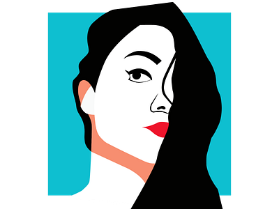 Portrait Illustration | Hobby Project black blue design illustration portrait