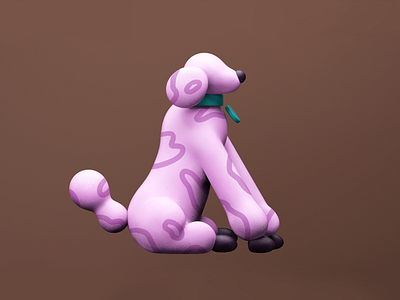 Doggy 🐶 3d animal c4d character cinema4d design dog dog illustration doggy flat graphic icon illustration minimal pattern pink vector