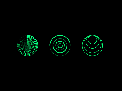 RetroFuturistic Icons circular design icons minimal retrofuturistic