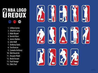 NBA Logo Redux 2015 athlete basketball logo nba sports