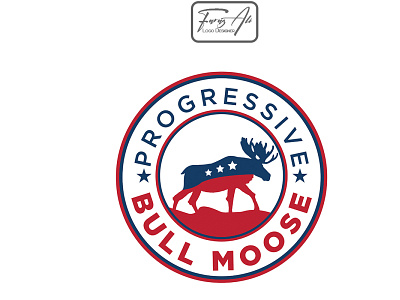 Progressive Bull Moose creative design graphic design illustration logo vector