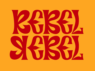 Rebel Rebel Lettering digital art lettering logo typography work in progress