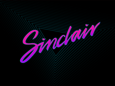 Sinclair Lettering 80s cover custom desgin lettering manchester music neons sinclair type typography