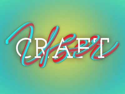 Craft in the Web Age art design gradient graphic handwriting handwritten logo illustration typography