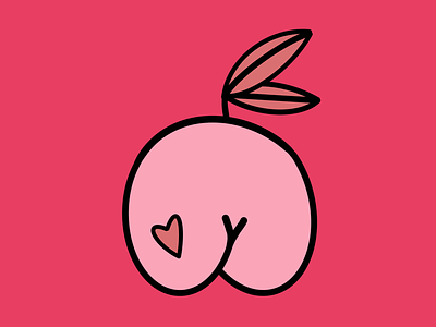 Love your peaches 🍑 art body positivity design digital art digital illustration feminine feminisms feminist illustration minimalist peach