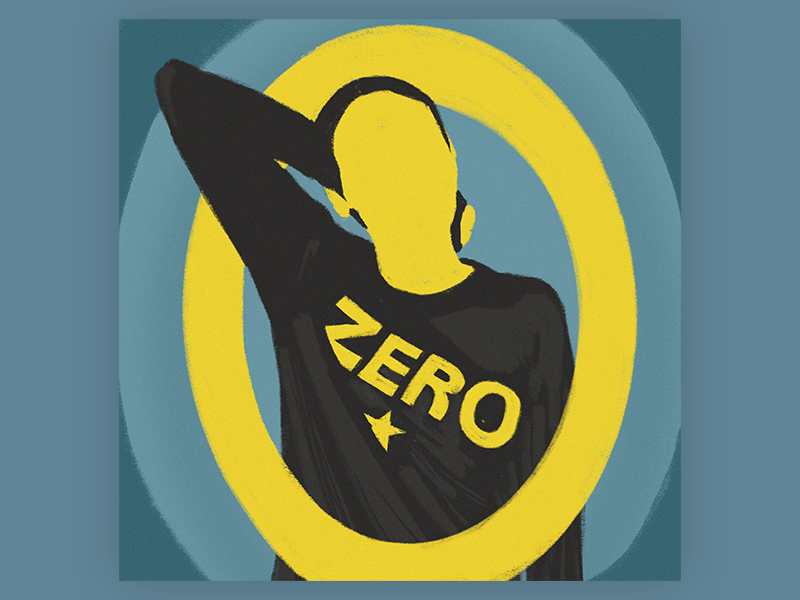 Zero for 36 days of type procreate digital art portrait 36 days of type zero rocknroll smashing pumpkins music typography digital illustration art illustration