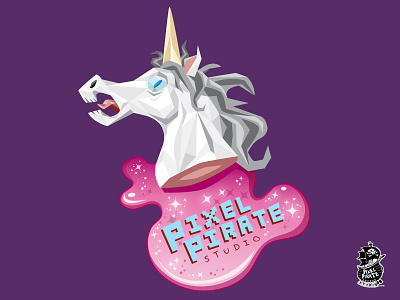 Pixel Pirate Decapricorn art fantasy glitter headless horse illustrator mosaic pirate tattoo unicorn vector