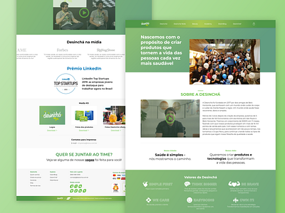 About us Desinchá about design desincha desinchá green interface landing novu ui us ux web