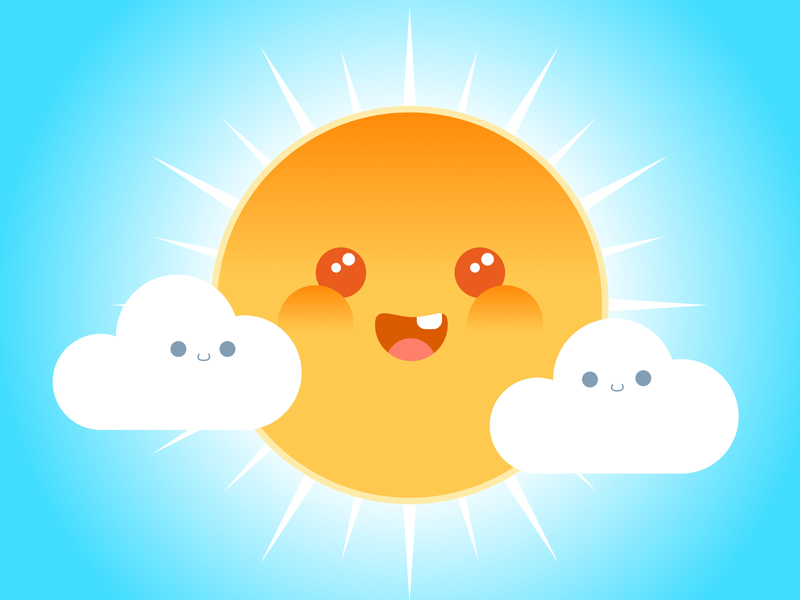 Sunny Tee Print by Aeron Cargill on Dribbble