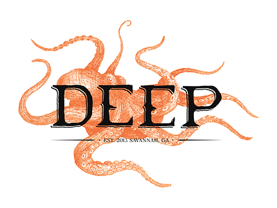 DEEP Logo No. 3 - WIP branding custom illustration logo mark nautical ocean type typography wip