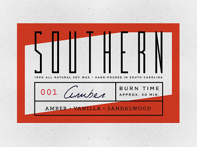 Southern branding candle label logo packaging southern
