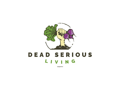 Dead Serious Living beets blog blogger hand healthy lifestyle living logo vegan vegetable zombie