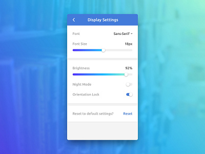 Settings Screen | Daily UI 007 Refresh daily ui daily ui 007 dailyui design settings settings page ui