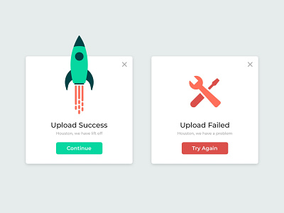 Success / Failure Message | Daily UI 011 Refresh daily ui daily ui 011 dailyui design illustration ui