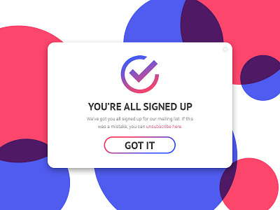 Pop-up/Overlay | Daily UI 016