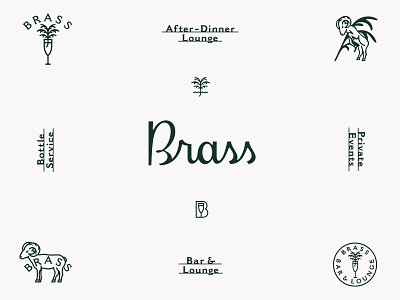 Brass Bar & Lounge bar branding branding design brass brendan cocktail lettering logo logotype lounge prince script