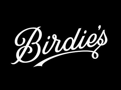 Birdie's b bird birdies branding brendan design logo logotype oyster prince restaurant script type typography