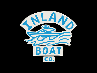 Inland Boat Co. Tee boat design illustration inland logo raleigh shirt surf tee