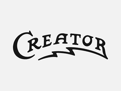 Creator bolt brendan c create creative creator lettering lightning logo prince r type typography