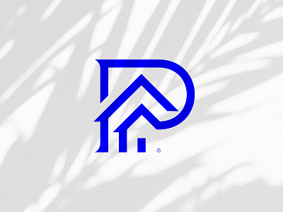 Real Estate Logo branding brendan building estate home house logo logomark mark p palm prince real