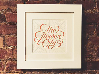 The Flower City (Print) brendan buffalo city flower lettering prince print rochester the typography