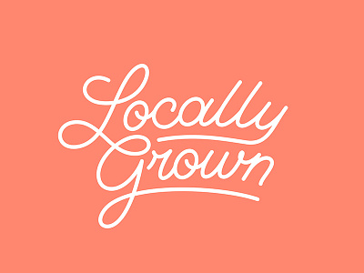 Locally Grown city farmer grown lettering local logotype market neon new york typography wework