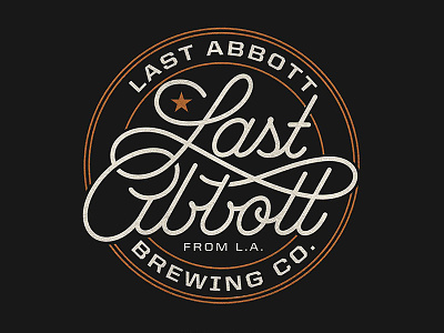 Last Abbott Brewing Company brendan brewery brewing crest last abbott logo prince script typography