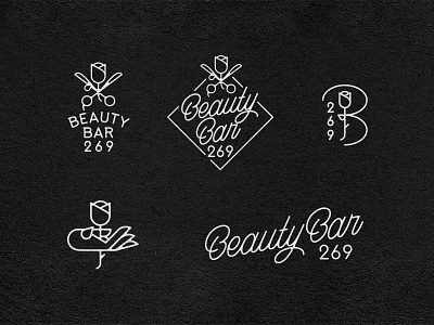 Beauty Bar 269 bar barber beauty branding brendan flower hair logo prince salon typography women
