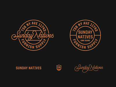 Sunday Natives (Full Logo) badge brendan lettering logo logotype natives prince script sunday type