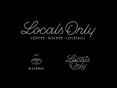 Locals Only bar branding coffee locals logo only prince restaurant rochester speakeasy type typography