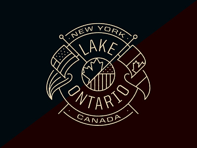 Lake Ontario badge canada crest flag hamilton lake logo new york ontario rochester toronto usa