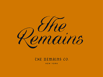 The Remains Co. brendan co company hand-lettering lettering logo logotype new york prince remains script the vintage