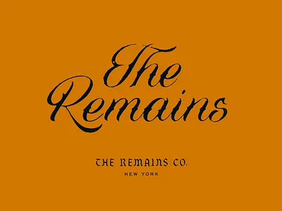 The Remains Co. brendan co company hand lettering lettering logo logotype new york prince remains script the vintage