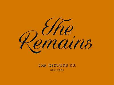 The Remains Co. brendan co company hand lettering lettering logo logotype new york prince remains script the vintage
