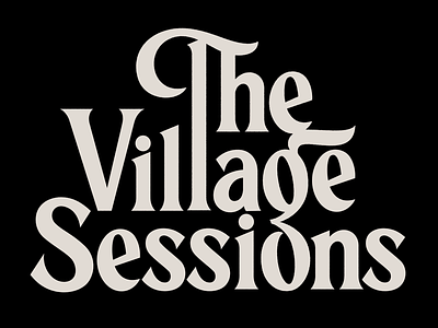 The Village Sessions lettering logo session type typography village