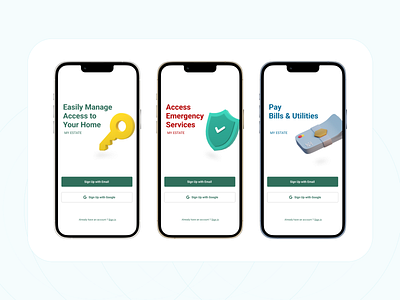 Real estate access management app access design inspiration management mobileapp splashscreen ui ux