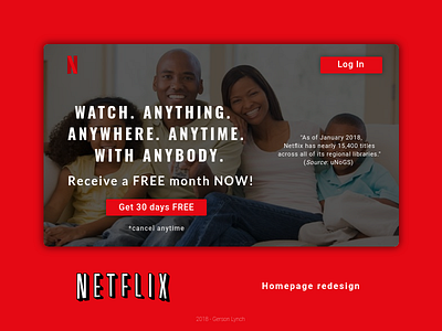 Netflix Homepage Redesign family hellodribbble homepage netflix new prospect red social subscription tv ui watching