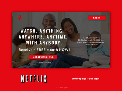 Netflix Homepage Redesign