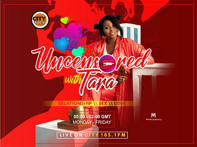 CITY FM Uncensored With Tara branding design illustration vector