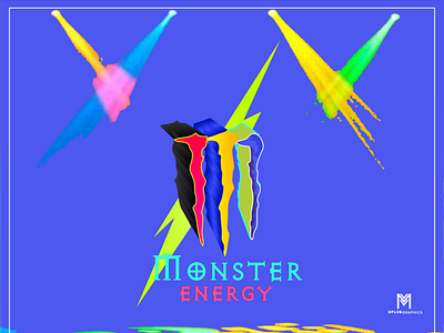 Monster Energy Logo Manipulation animation app art brand branding design flat icon identity illustration illustrator ios logo mockup typography ui ux vector web website