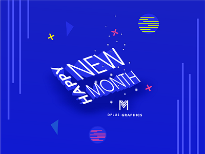 Happy New Month art branding design flat identity illustration illustrator mockup typography ui ux vector website