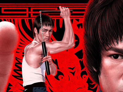 Bruce Lee officially licensed poster detail 3