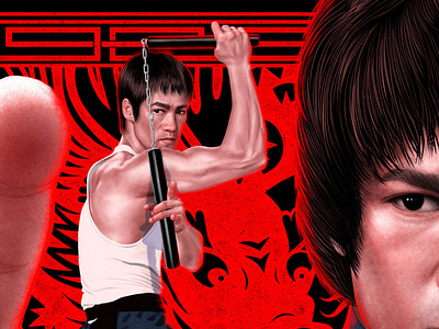 Bruce Lee officially licensed poster detail 3 alternative movie poster bruce lee illustration key art poster poster design poster illustration