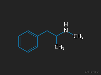 Methamphetamine In Black T-shirt Design apparel breaking bad chemistry clothing design drugs flat illustration lab merch merchandise print science shirt tee tshirt tshirtdesign tv vector walter white