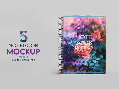 Notebook Mockup Vol 1 - Download branding bundle cover cover design design diary download education graphic design journal mock up mockup mockups notebook photoshop presentation print psd school stationery