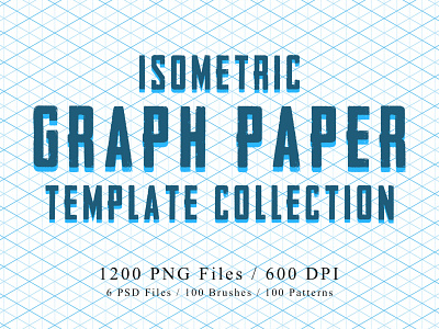 Isometric Graph Paper Template Collection - Download bundle design digital download geometric graphic graphic design grid grids isometric paper pattern pattern design patterns photoshop png print psd template templates